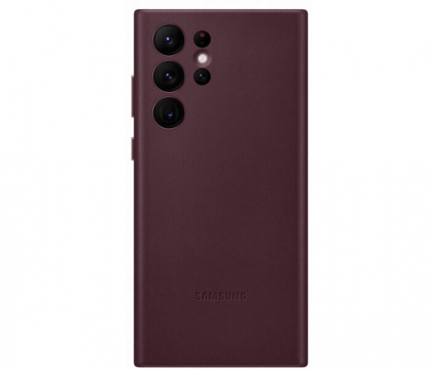 Панель Samsung Leather Cover для Samsung Galaxy S22 Ultra (EF-VS908LEEGRU) Burgundy - фото - Samsung Experience Store — брендовый интернет-магазин