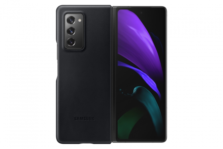 Панель Leather Cover для Samsung Galaxy Fold2 EF-VF916LBEGRU Black - фото - Samsung Experience Store — брендовий інтернет-магазин