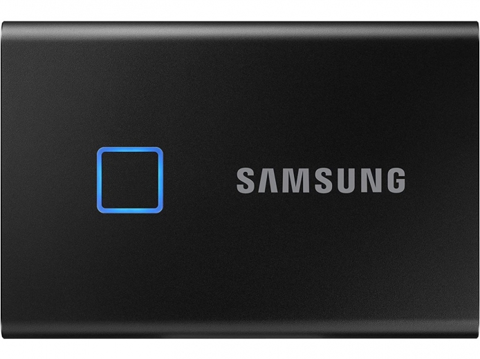Жесткий диск Samsung Portable SSD T7 TOUCH TOUCH 500GB USB 3.2 Type-C (MU-PC500K/WW) External Black - фото - Samsung Experience Store — брендовый интернет-магазин