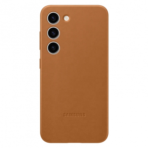 Панель Samsung Leather Cover для Samsung Galaxy S23 (EF-VS911LAEGRU) Camel - фото - Samsung Experience Store — брендовый интернет-магазин