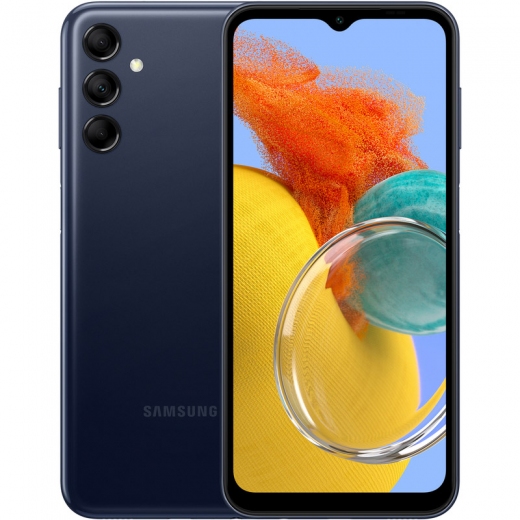 Смартфон Samsung Galaxy M14 4/64GB (SM-M146BDBUSEK) Dark Blue - фото - Samsung Experience Store — брендовий інтернет-магазин