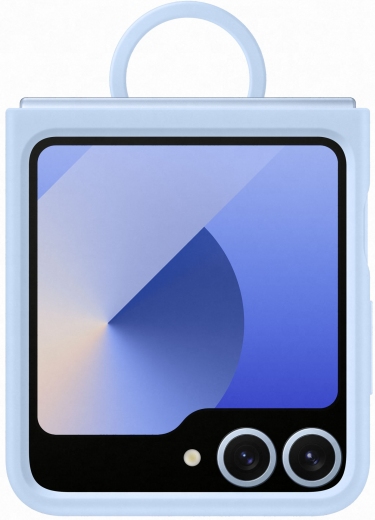 Накладка Silicone Cover with Ring для Samsung Galaxy Flip 6 (EF-PF741TLEGUA) Blue - фото - Samsung Experience Store — брендовий інтернет-магазин