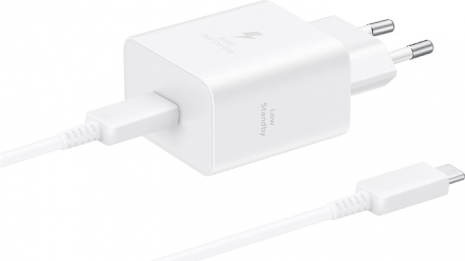 Сетевое зарядное устройство Samsung 45W Power Adapter Type-C Cable (EP-T4511XWEGEU) White - фото - Samsung Experience Store — брендовый интернет-магазин
