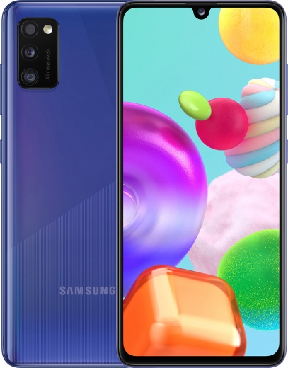Смартфон Samsung Galaxy A41 4/64GB (SM-A415FZBDSEK) Prism Crush Blue - фото Смартфон Samsung Galaxy A41 4/64GB (SM-A415FZBDSEK) Prism Crush Blue - фото - Samsung Experience Store — брендовий інтернет-магазин