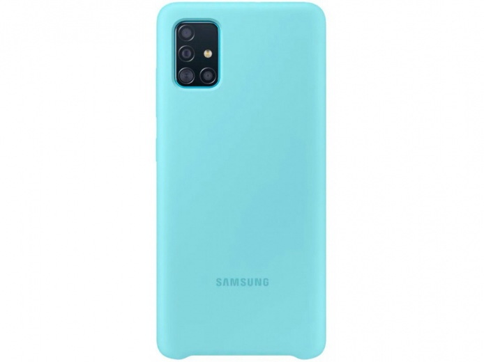 Накладка Samsung Silicone Cover для Samsung Galaxy A51/А515 (EF-PA515TLEGRU) Blue - фото - Samsung Experience Store — брендовый интернет-магазин