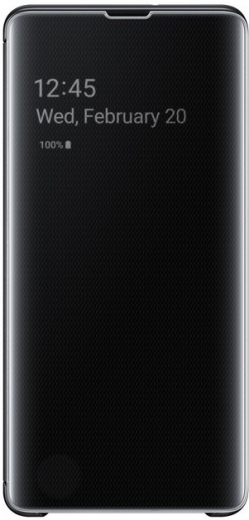 Чехол-книжка Samsung Clear View Cover для Samsung Galaxy S10 Plus (EF-ZG975CBEGRU) Black - фото - Samsung Experience Store — брендовый интернет-магазин