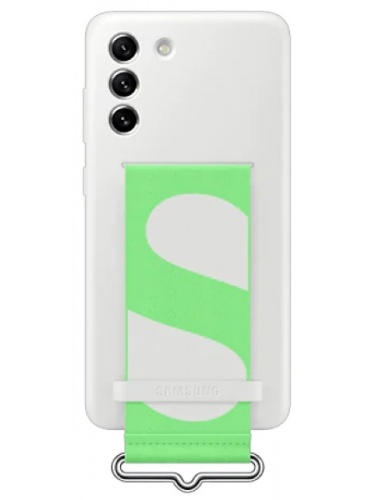 Накладка Samsung Silicone with Strap Cover для Samsung Galaxy S21 FE (EF-GG990TWEGRU) White - фото - Samsung Experience Store — брендовий інтернет-магазин