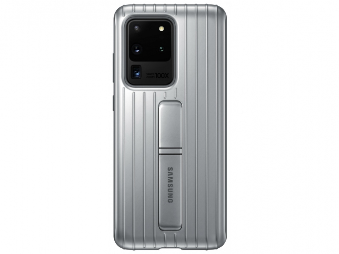 Накладка Samsung Protective Standing Cover для Samsung Galaxy S20 Ultra (EF-RG988CSEGRU) Silver - фото - Samsung Experience Store — брендовий інтернет-магазин