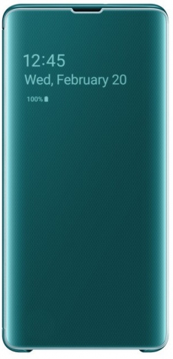 Чехол-книжка Samsung Clear View Cover для Samsung Galaxy S10 Plus (EF-ZG975CGEGRU) Green - фото - Samsung Experience Store — брендовый интернет-магазин
