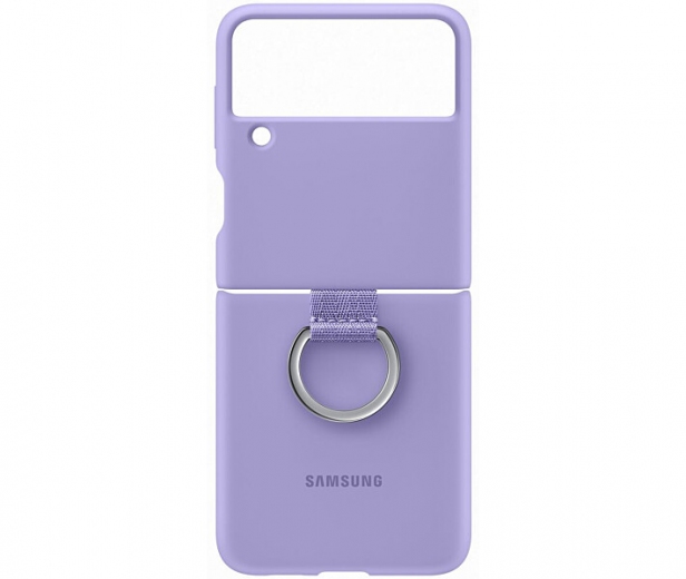 Панель Silicone Cover with Ring для Samsung Galaxy Flip3 (EF-PF711TVEGRU) Lavender - фото - Samsung Experience Store — брендовый интернет-магазин