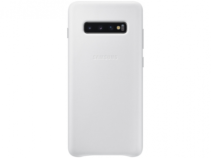 Панель Samsung Leather Cover для Samsung Galaxy S10 Plus (EF-VG975LWEGRU) White - фото - Samsung Experience Store — брендовий інтернет-магазин
