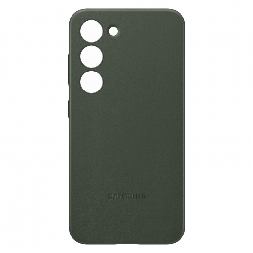 Панель Samsung Leather Cover для Samsung Galaxy S23 Green - фото Панель Samsung Leather Cover для Samsung Galaxy S23 Green - фото - Samsung Experience Store — брендовый интернет-магазин