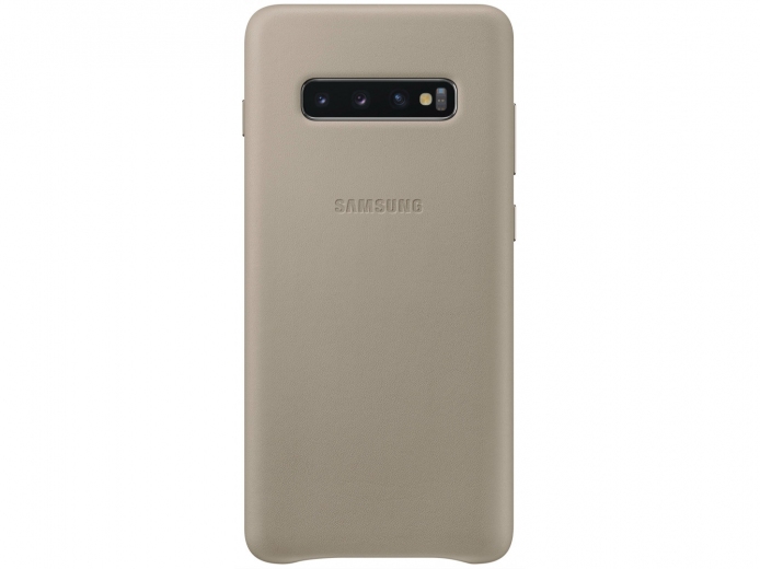 Панель Samsung Leather Cover для Samsung Galaxy S10 Plus (EF-VG975LJEGRU) Gray - фото - Samsung Experience Store — брендовий інтернет-магазин