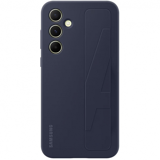 Накладка Samsung Standing Grip для Samsung Galaxy A55 (EF-GA556TBEGWW) Blue Black - фото - Samsung Experience Store — брендовий інтернет-магазин