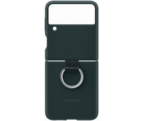 Панель Silicone Cover with Ring для Samsung Galaxy Flip3 (EF-PF711TGEGRU) Green