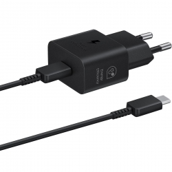 Сетевое зарядное устройство Samsung 25W Type-C Cable (EP-T2510XBEGEU) Black Сетевое зарядное устройство Samsung 25W Type-C Cable (EP-T2510XBEGEU) Black