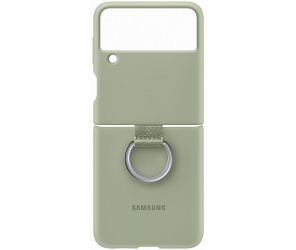 Панель Silicone Cover with Ring для Samsung Galaxy Flip3 (EF-PF711TMEGRU) Olive Green
