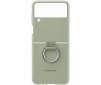Накладка Silicone Cover with Ring для Samsung Galaxy Flip3 (EF-PF711TMEGRU) Olive Green - фото  - Samsung Experience Store — брендовий інтернет-магазин