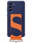 Накладка Samsung Silicone with Strap Cover для Samsung Galaxy S21 FE (EF-GG990TNEGRU) Navy - фото  - Samsung Experience Store — брендовый интернет-магазин